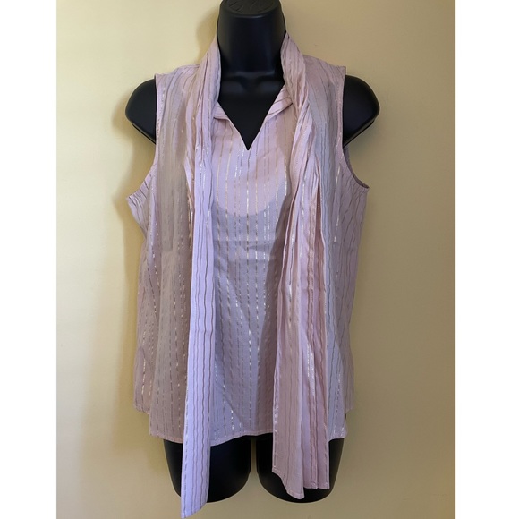💕Anne klein Pink sleeveless blouse New🤩 - Picture 3 of 6
